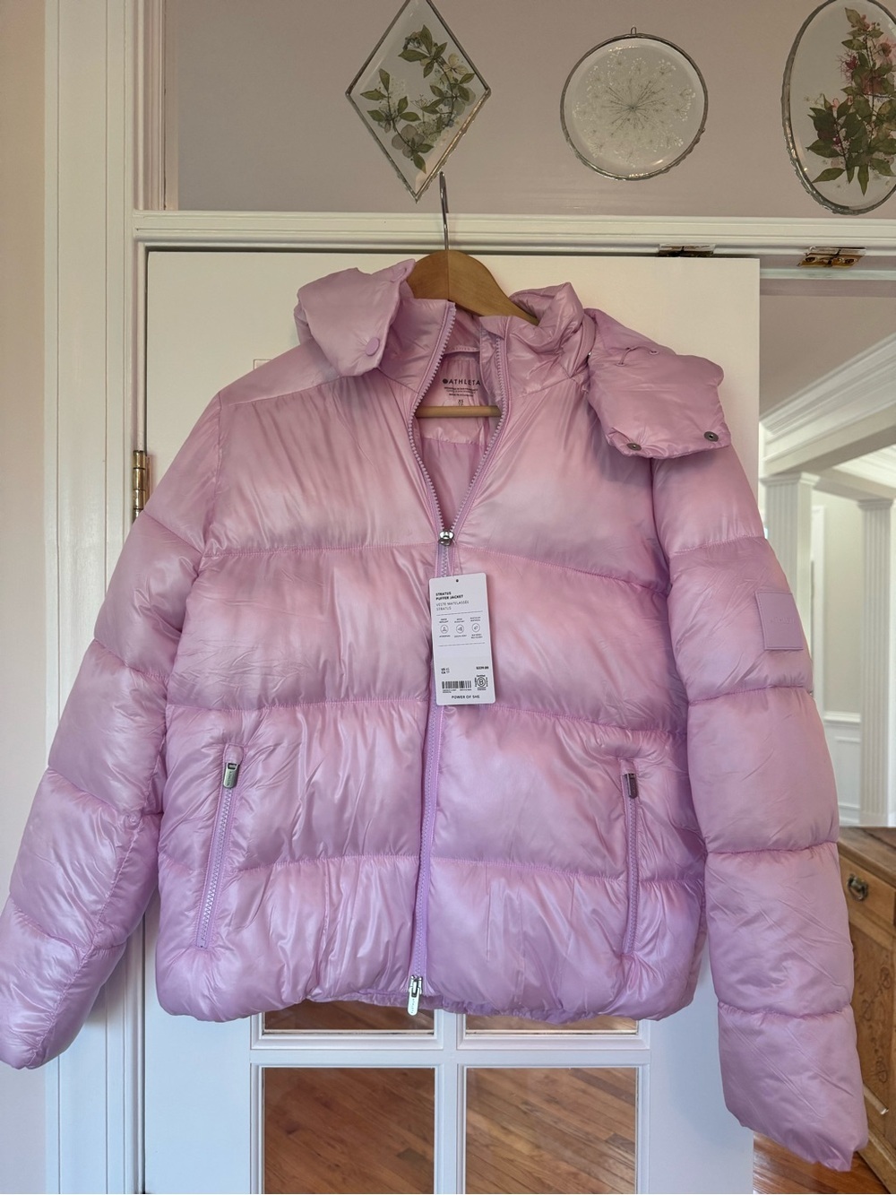 Athleta Stratus Puffer Jacket NWT - Fleur Pink - Size XS (#768233) - Picture 4 of 11